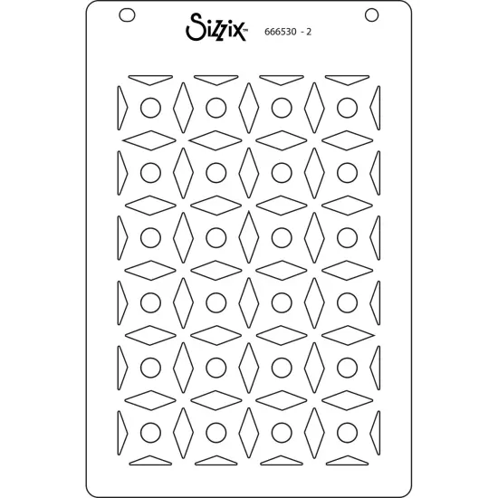 Sizzix A6 Layered Stencils 4/Pkg-Geo Crystals {4}