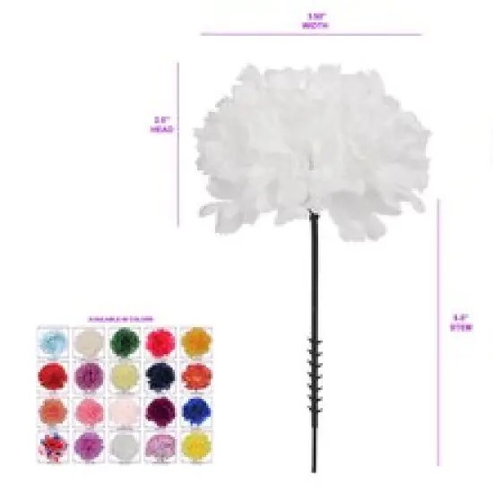 200 White Silk Carnation Flower Picks, 5&rdquo; Lifelike Blossoms for Bouquets, Centerpieces, Floral Displays, and DIY Crafts - Floral Home by Artificial Flowers {4}