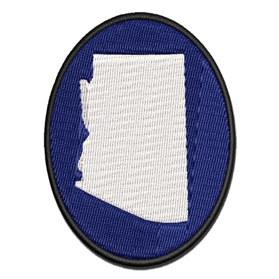 Arizona State Silhouette Multi-Color Embroidered Iron-On or Hook & Loop Patch Applique {1}