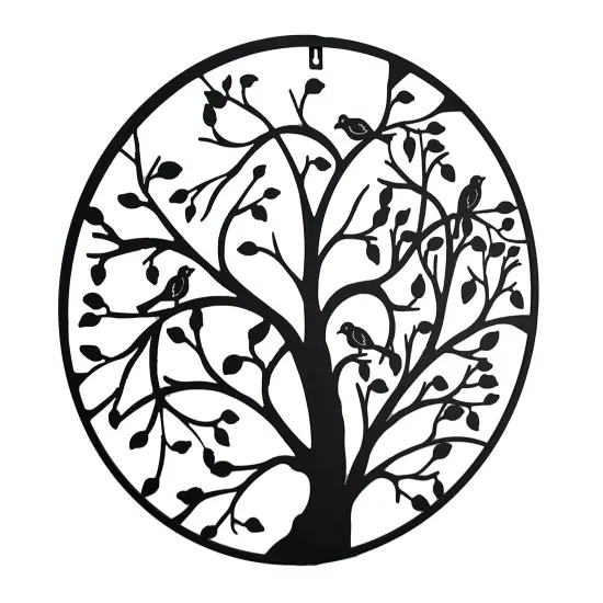 Birds In A Tree Decorative Metal Wall Hanging 24 in. {1}