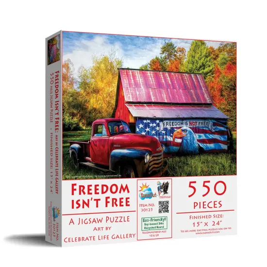Sunsout Freedom Isn't Free 550 pc Fourth of July Jigsaw Puzzle 30125 {3}