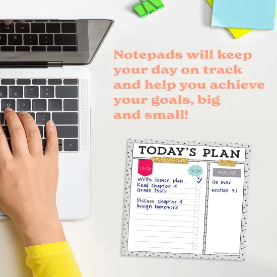 Carson Dellosa Notepad 3-Pack Set, Note Pads for To Do List, Sketch Pad, Grocery List, Checklist, and Classroom Organization Stationary, Desk Accessories and Office Supplies {3}