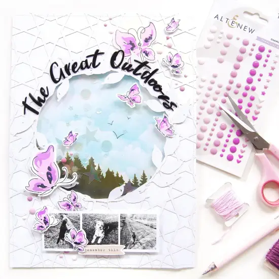 Mountain Scene Stencil {5}