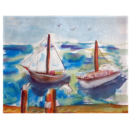 Betsy Drake Two Sailboats Place Mat Set of 4 {1}