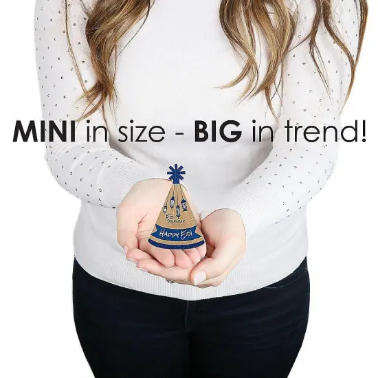 Big Dot of Happiness Eid Mubarak - Mini Happy Eid Cone Hats - Small Little Ramadan Party Hats - Set of 8 {4}