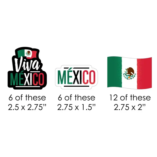 Big Dot of Happiness Viva Mexico - Paper Straw Decor - Mexican Independence Day Party Striped Decorative Straws - Set of 24 {3}