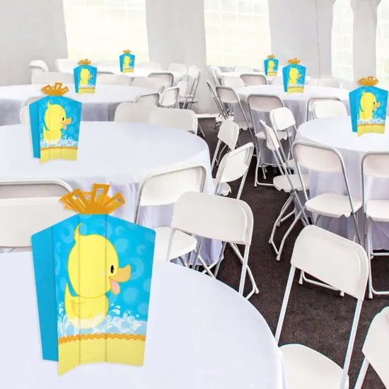 Big Dot of Happiness Ducky Duck - Table Decorations - Baby Shower or Birthday Party Fold and Flare Centerpieces - 10 Count {6}