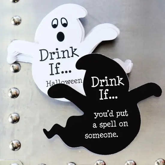 Big Dot of Happiness Drink If Game - Spooky Ghost - Halloween Party Game - 24 Count {6}