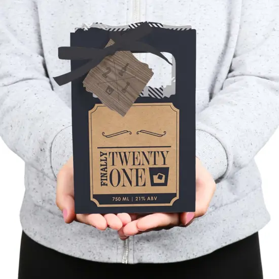 Big Dot of Happiness Finally 21 - 21st Birthday - Party Favor Boxes - Set of 12 {6}