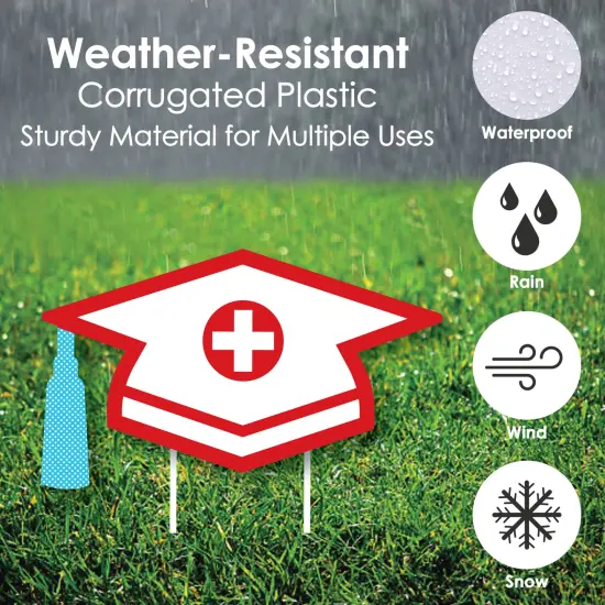 Big Dot of Happiness Nurse Graduation Nursing Outdoor Decorations - Graduation Yard Signs - Set of 8 {4}