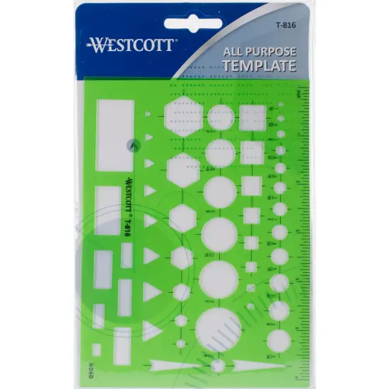 Westcott All-Purpose Template-6.25"X4.5" {1}