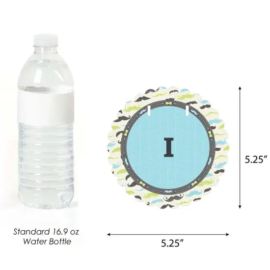 Big Dot of Happiness Dashing Little Man Mustache Party 1st Birthday Highchair Decor - I Am One - First Birthday High Chair Banner {3}