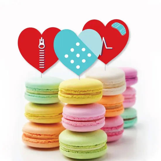 Big Dot of Happiness Happy Heartiversary - DIY Shaped CHD Awareness Cut-Outs - 24 Count {3}