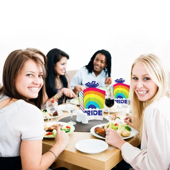 Big Dot of Happiness Love is Love - Pride - Table Decorations - Rainbow Party Fold and Flare Centerpieces - 10 Count {7}