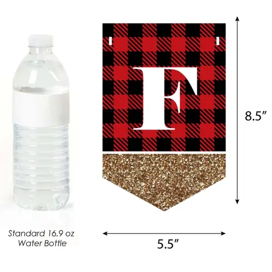 Big Dot of Happiness Flannel Fling Before the Ring - Buffalo Plaid Bachelorette Party Bunting Banner - Bachelorette Party Decorations {4}