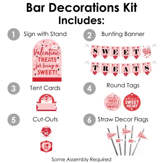 Big Dot of Happiness Happy Valentine's Day - DIY Valentine Hearts Party Sweet Treats Signs - Snack Bar Decorations Kit - 50 Pieces {4}