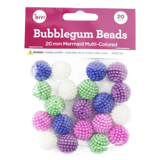 CousinDIY Bubblegum Bead 20mm 20/Pkg-Mermaid {1}