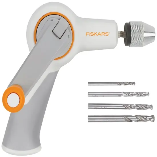 Fiskars Built to DIY Precision Hand Drill-With 4 Bits {3}