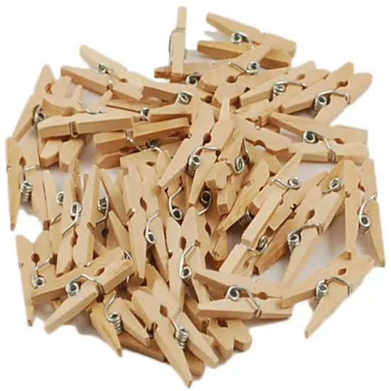 Krafty Kids Mini Wood Clothespins-Natural 1" 45/Pkg {2}
