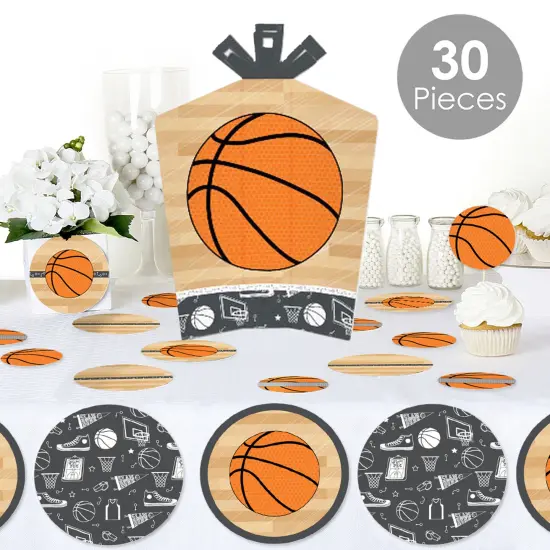 Big Dot of Happiness Nothin&rsquo; But Net - Basketball - Baby Shower or Birthday Party Decor and Confetti - Terrific Table Centerpiece Kit - Set of 30 {3}