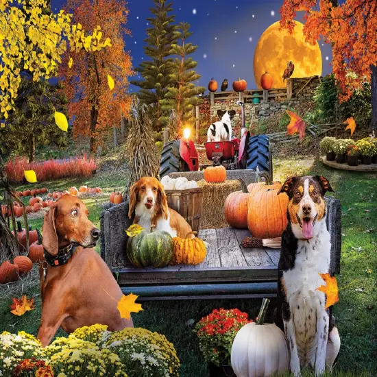 Sunsout Harvest Hayride 1000 pc Halloween Jigsaw Puzzle 42280 {1}