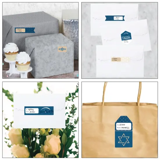 Big Dot of Happiness Happy Passover - Assorted Pesach Jewish Holiday Party Gift Tag Labels - To and From Stickers - 12 Sheets - 120 Stickers {7}