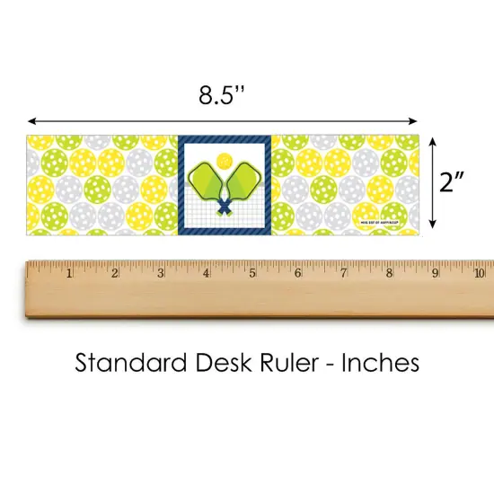 Big Dot of Happiness Let&rsquo;s Rally - Pickleball - Birthday or Retirement Party Water Bottle Sticker Labels - Set of 20 {6}