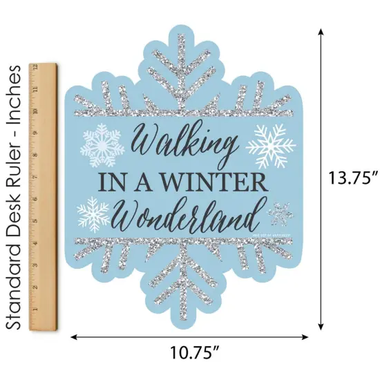 Big Dot of Happiness Winter Wonderland - Outdoor Lawn Sign - Snowflake Holiday Party and Winter Wedding Yard Sign - 1 Piece {6}