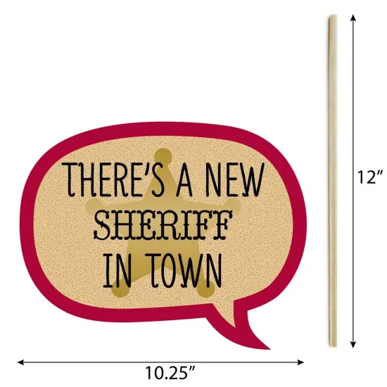 Big Dot of Happiness Funny Little Cowboy - Western Baby Shower or Birthday Party Photo Booth Props Kit - 10 Piece {6}