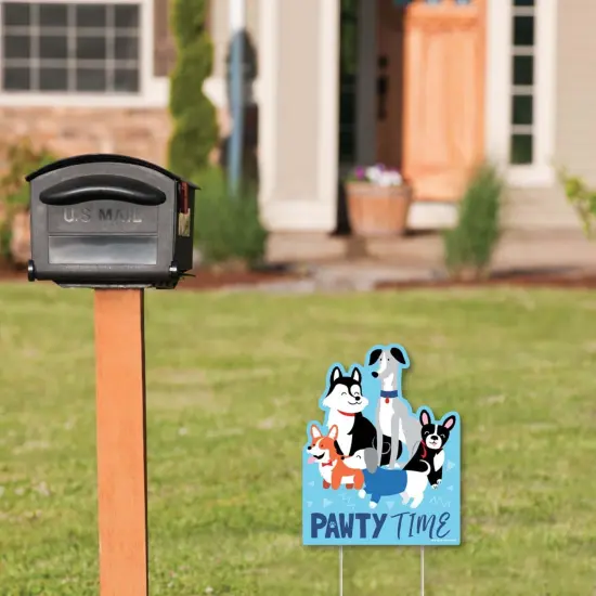 Big Dot of Happiness Pawty Like a Puppy - Outdoor Lawn Sign - Dog Baby Shower or Birthday Party Yard Sign - 1 Piece {3}