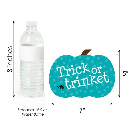 Big Dot of Happiness Teal Pumpkin - Decorations DIY Halloween Allergy Friendly Trick or Trinket Essentials - Set of 20 {6}