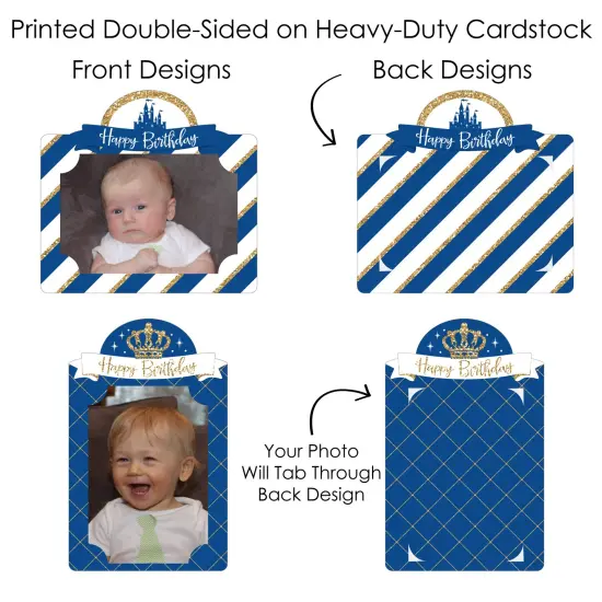 Big Dot of Happiness Royal Prince Charming - Birthday Party Picture Centerpiece Sticks - Photo Table Toppers - 15 Pieces {7}