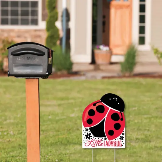 Big Dot of Happiness Happy Little Ladybug - Outdoor Lawn Sign - Baby Shower or Birthday Party Yard Sign - 1 Piece {3}