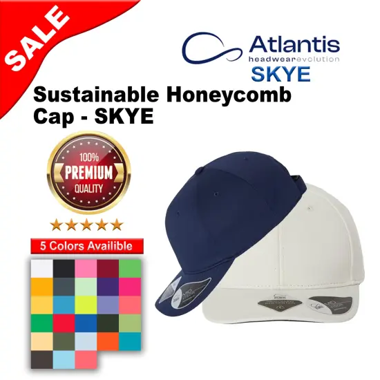 Atlantis Headwear&reg; Sustainable Honeycomb Cap Navy {2}