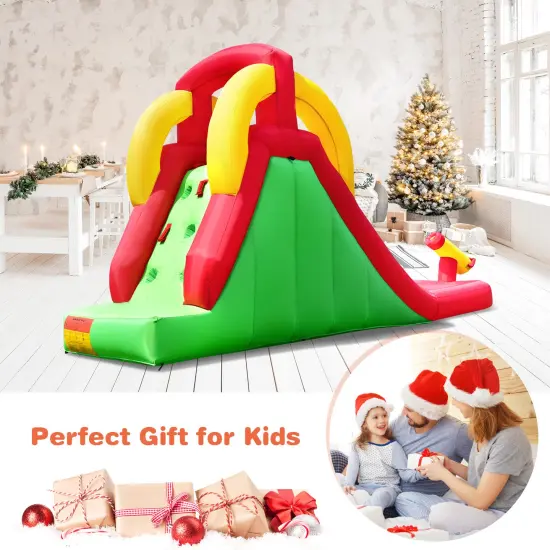 Inflatable Water Slide Bounce House With Climbing Wall Jumper And 480w Blower {2}