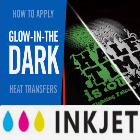 Heat Transfer Paper for Dark T Shirts (25 Sheets, 8.5x11'') GLOW IN THE DARK GREEN Iron on Transfers Paper Printable Heat Transfer Vinyl for Inkjet Printer {1}