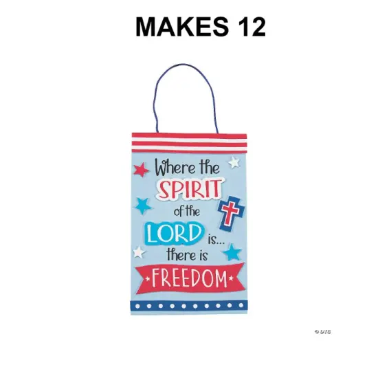 Spirit of the Lord Patriotic Sign Craft Kit- Makes 12 {1}