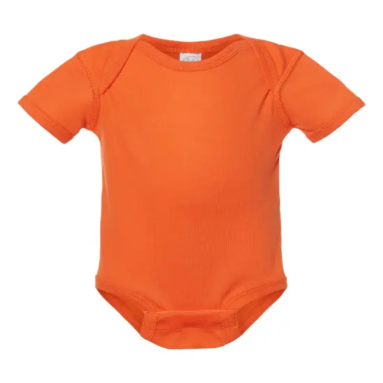Rabbit Skins&reg; Infant Baby Rib Bodysuit Short Sleeve Orange {2}