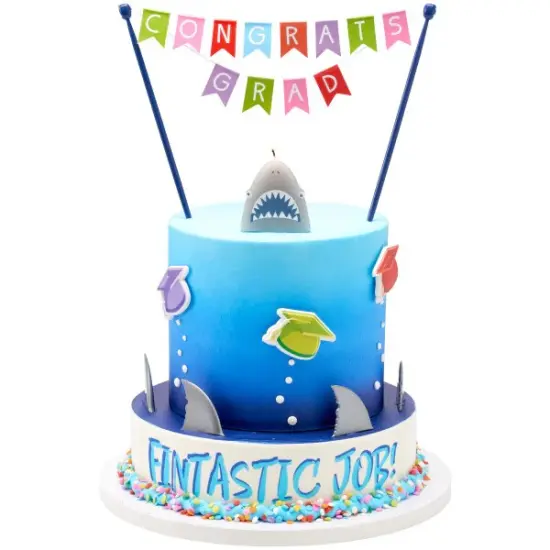 Shark Fins Cupcake Cake Decorating pics toppers 12 set {3}
