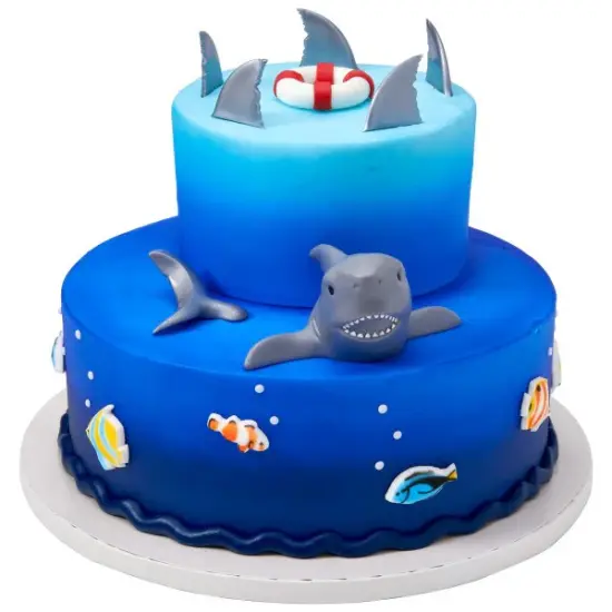 Shark Fins Cupcake Cake Decorating pics toppers 12 set {5}