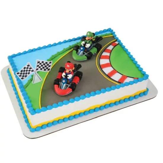 Super Mario Mario Kart Cake Kit Topper 4 Piece Set {1}