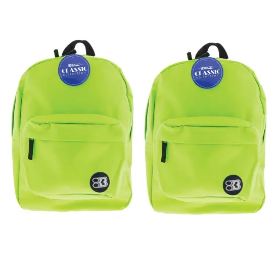Classic Backpack 17" Lime Green, Pack of 2 {1}