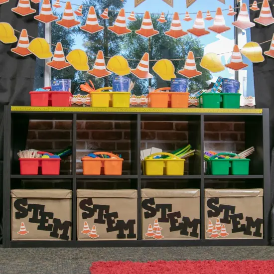 Green Plastic Storage Caddy, Pack of 6 {4}