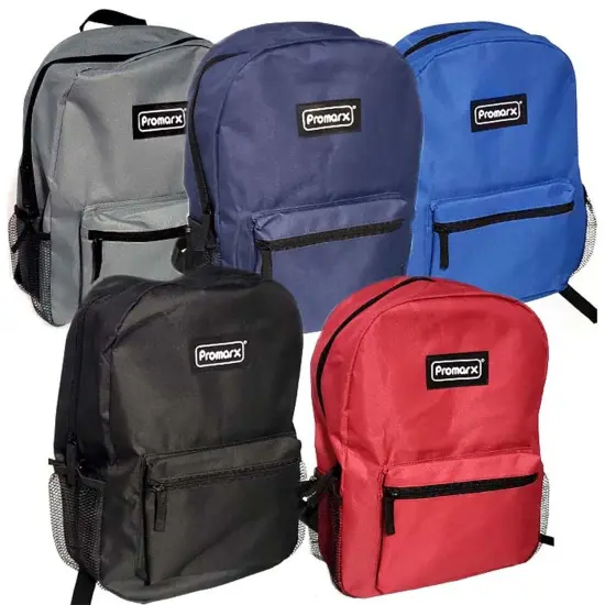 Back Pack, 16" with 2 Side Mesh Pockets, Assorted Colors, Pack of 2 {2}