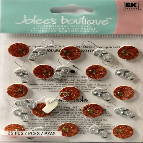Jolee's Boutique Basketball And Whistle Repeat Dimensional Stickers {1}
