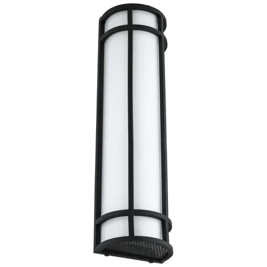 Sunlite 24-in CCT Tunable Outdoor Decorative Wall Sconce 100-277v Black finish {1}