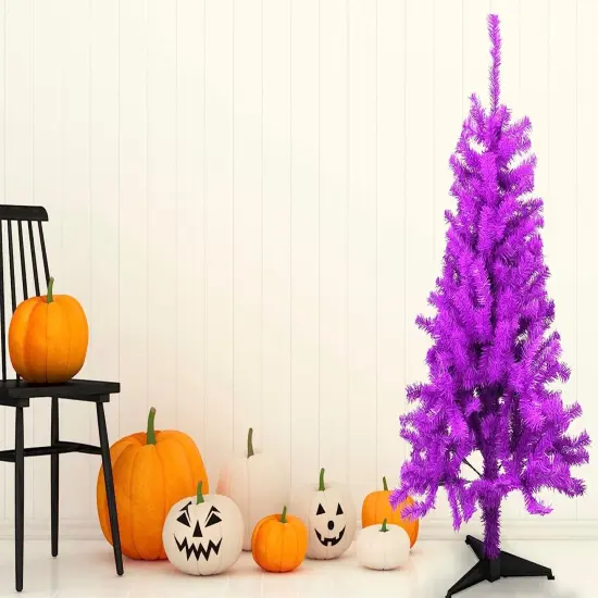 Tree Buddees Purple Halloween/Christmas Tree 4 Feet Tall Decoration {4}
