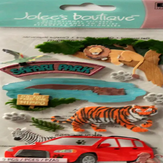 Jolee's Boutique Drive Thru Safari Dimensional Stickers Embellishments {1}