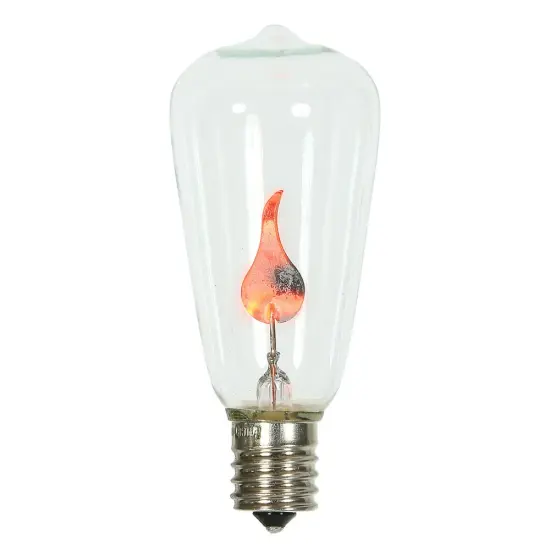 10PK - Vickerman ST40 Clear Flicker Flame E17 Bulb {2}