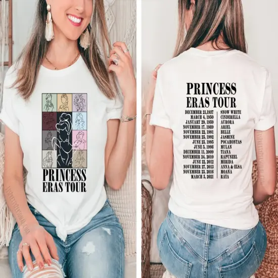 #18 DTF Print- Princess Era Tour- Front and Back Match {3}